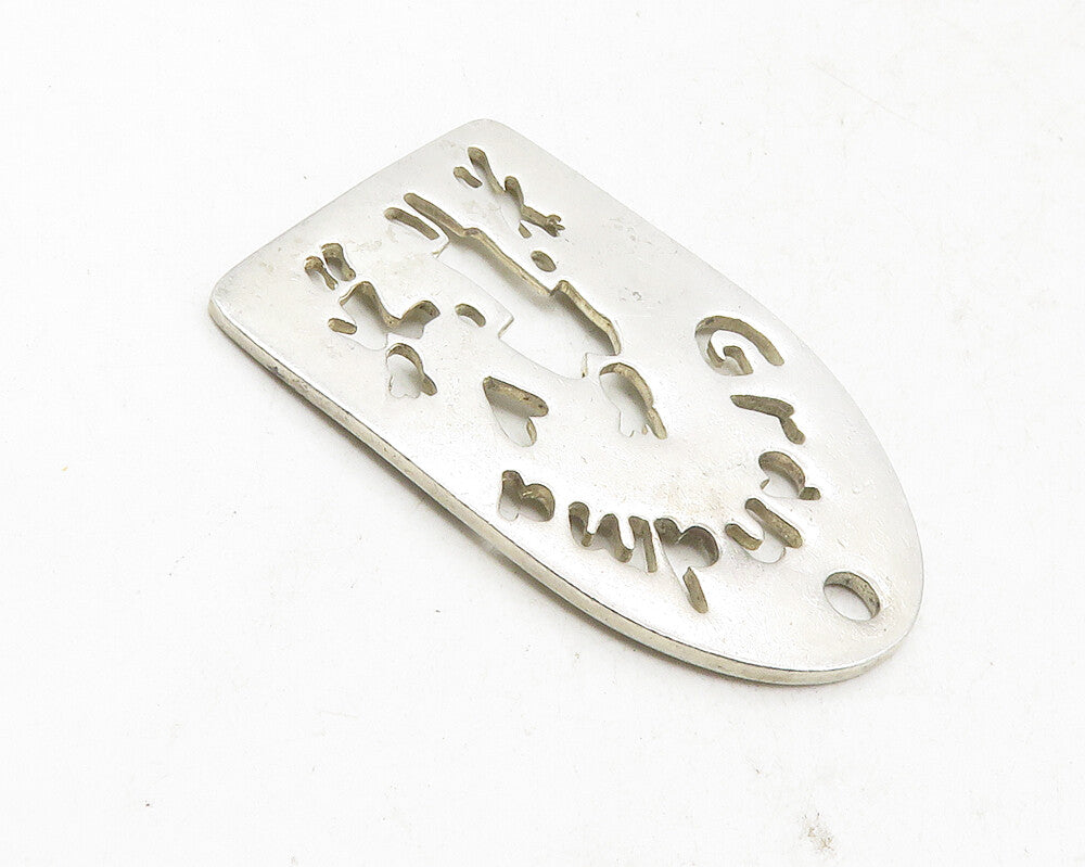 ANNI CO. 925 Sterling Silver  Vintage Cutout Grandma Love Pendant  PT7780