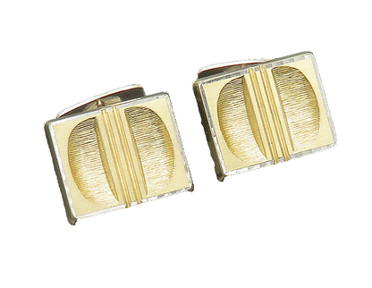 NORWAY 925 Silver  Vintage Shiny Textured Detail Square Cufflinks  TR2825