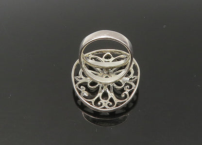 925 Sterling Silver  Vintage Shiny Open Butterfly Motif Band Ring Sz 7 RG22575