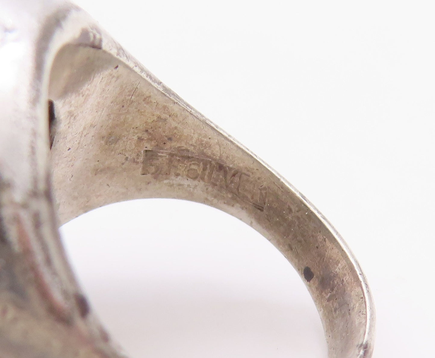 925 Sterling Silver Vintage Ring Modernist Lapis Lazuli Band  Sz 6  RG36262