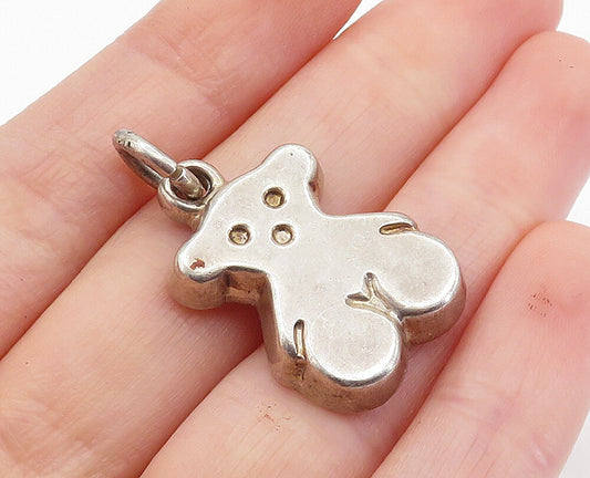 925 Sterling Silver  Vintage Petite Hollow Animal Motif Drop Pendant  PT5135