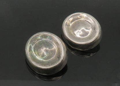 ZINA 925 Sterling Silver Vintage Heavy Non Pierce Button Drop Earrings EG10532