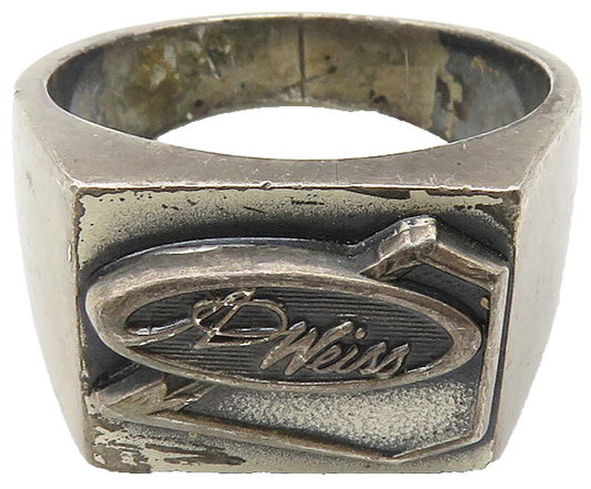 LG BALFOUR 925 Sterling Silver Vintage Antique Oxidized Band Ring Sz 10  RG10392