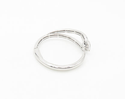 SW 925 Silver & 10K GOLD  Shiny Polished Pointed Loop Cuff Bracelet  BT7209