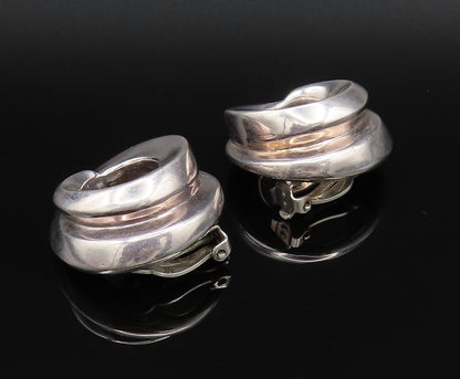 BAYANIHAN 925 Silver  Vintage Spiral Open Circle Non Pierced Earrings  EG12092