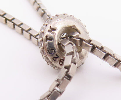 925 Silver  Vintage Cubic Zirconia Religious Cross Chain Bracelet  BT8355