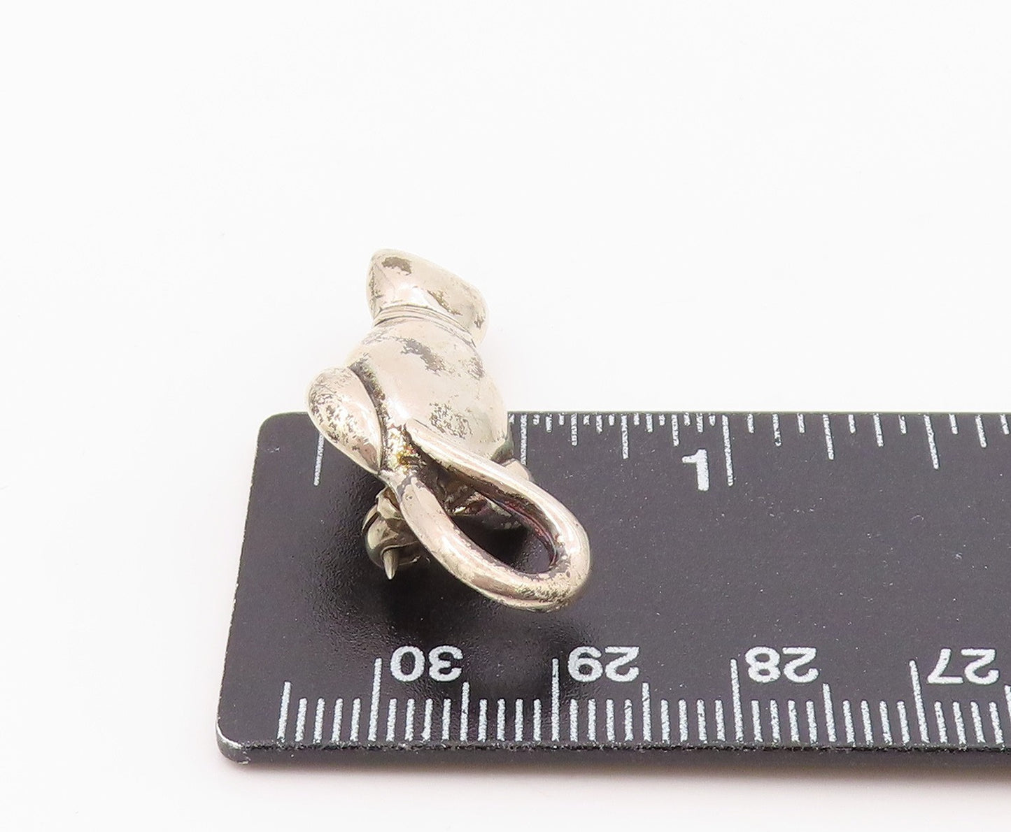 925 Sterling Silver Vintage Brooch Pin JEZALINE Feline Cat With Bandana  BP12564
