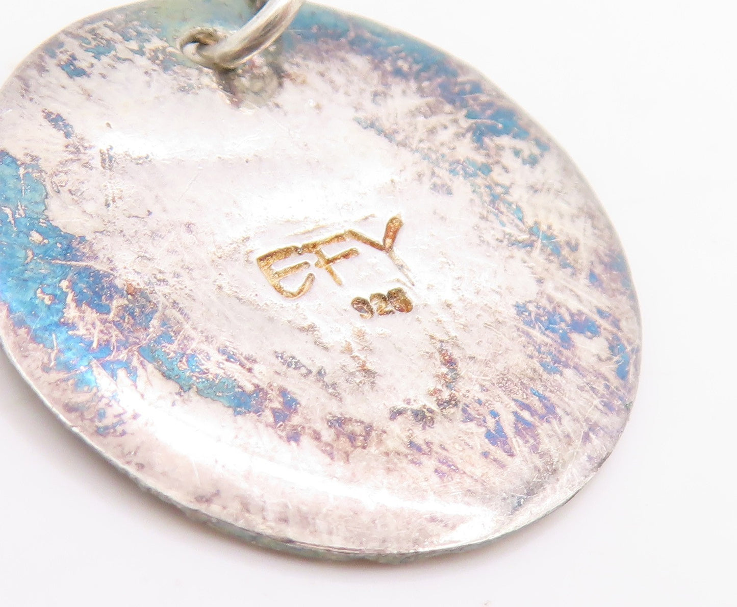 925 Sterling Silver Vintage Pendant Multi Tone Majestic Elephant Medal  PT25596
