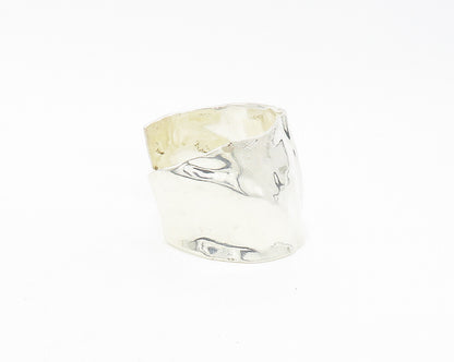 RLM STUDIO 925 Sterling Silver  Vintage Shiny Sculpted Cuff Bracelet  BT7539