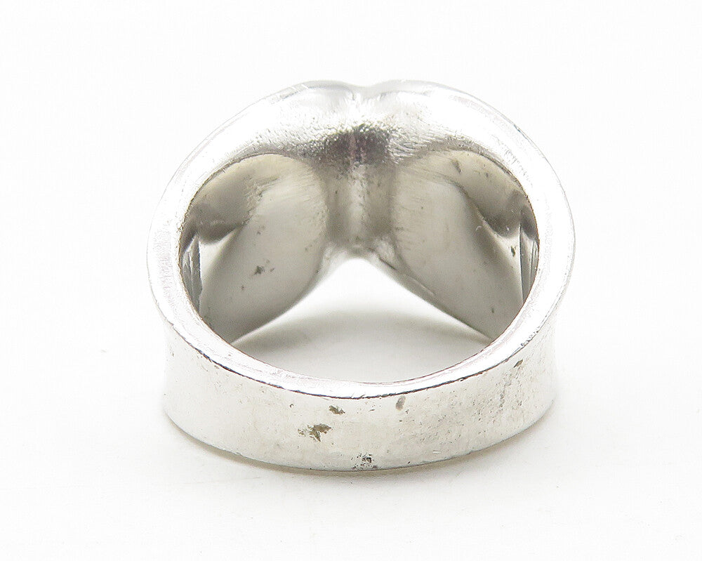 ESPO 925 Sterling Silver  Shiny Smooth Pointed Dome Band Ring Sz 5  RG11677