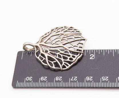 925 Sterling Silver Vintage Pendant Upside Down Tree Of Life Cutout  PT24576