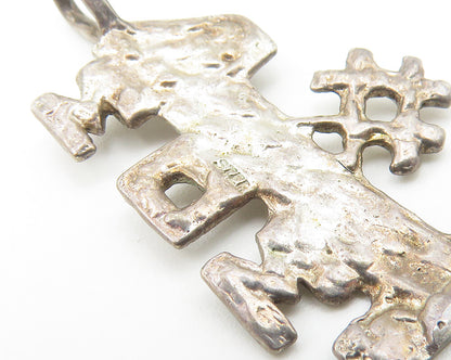 925 Sterling Silver  Vintage Shiny Diamond Cut Number One Mom Pendant  PT8940