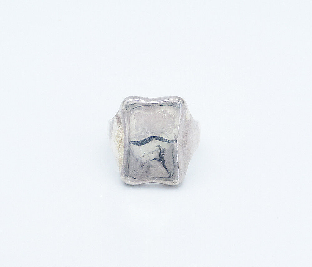 RLM STUDIO 925 Sterling Silver  Vintage Shiny Square Band Ring Sz 10  RG8568