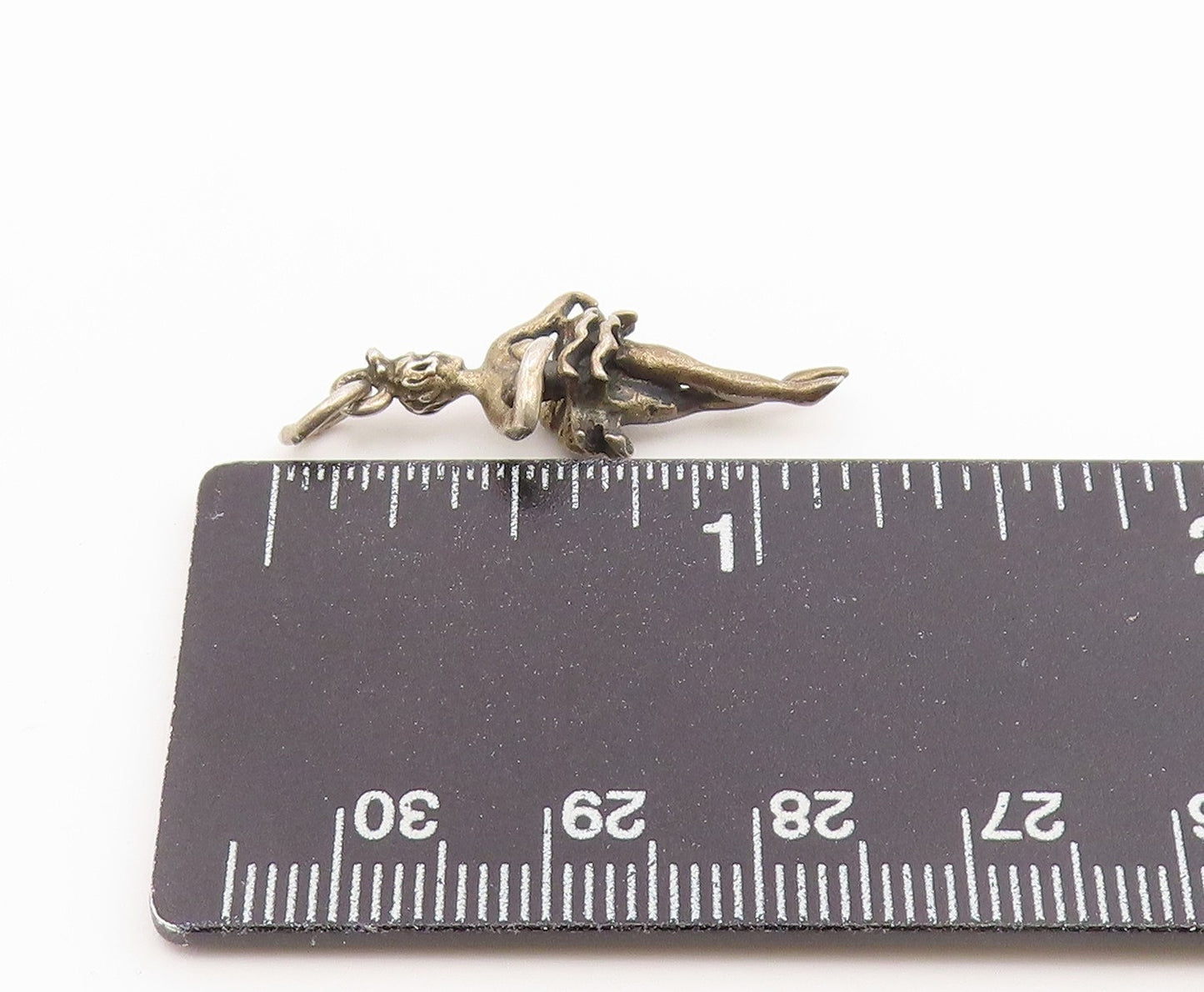 925 Sterling Silver Vintage Pendant Miniature Ballerina Figurine Charm  PT26634