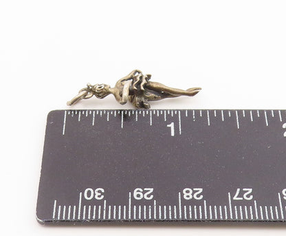 925 Sterling Silver Vintage Pendant Miniature Ballerina Figurine Charm  PT26634