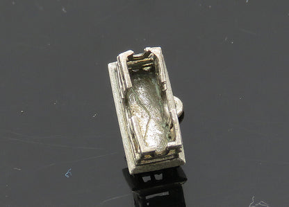 925 Sterling Silver  Vintage Petite Dark Tone Arch Landmark Pendant  PT16409