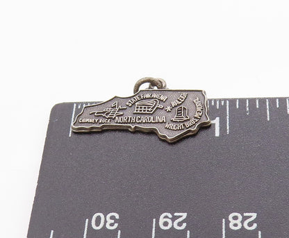 925 Sterling Silver Vintage Pendant Dark Tone North Carolina Heritage  PT24983
