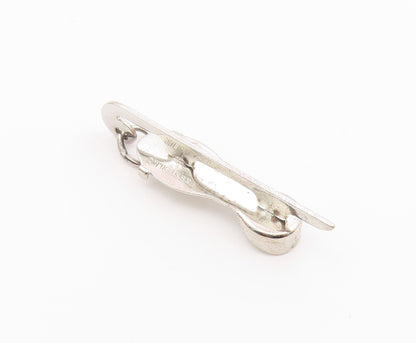 925 Sterling Silver  Vintage Sculpted Skiing Snowboard Pendant  PT20684