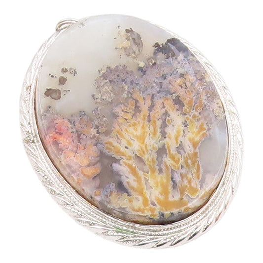925 Sterling Silver  Vintage Coral Reef Design Shiny Twist Brooch Pin  BP6703
