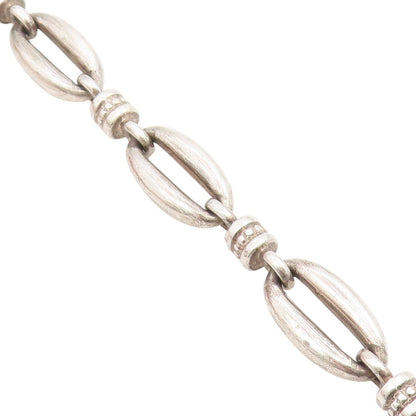 925 Sterling Silver Vintage Bracelet Elegant Oval Link Statement Chain  BT11674