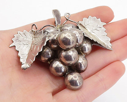 LOS BALLESTEROS 925 Sterling Silver  Vintage Grape Bunch Brooch Pin  BP2841