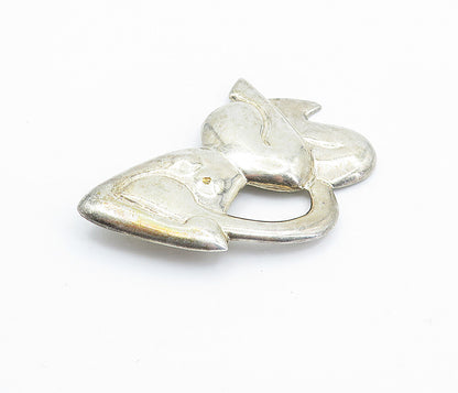 925 Sterling Silver  Vintage Modernist Shiny Woman Figure Pendant  PT4096