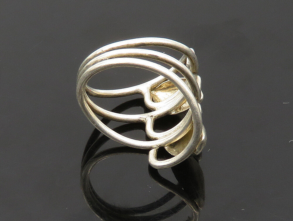 925 Sterling Silver  Vintage Petite Split Shank Band Ring Sz 4.5  RG24043
