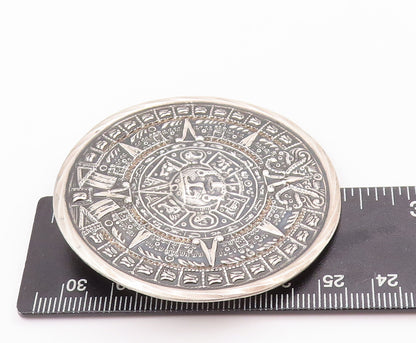 925 Sterling Silver Vintage Brooch Pin MEXICO Large Celtic Calendar  BP10955