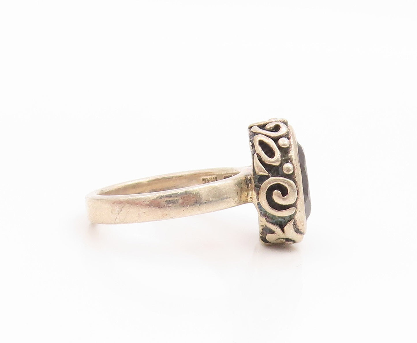 925 Sterling Silver Vintage Ring SILPADA Bezel Set Smoky Quartz  Sz 6  RG35553