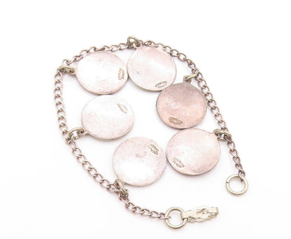 925 Sterling Silver Vintage Bracelet Antique Dangling Bermuda Map  BT11137