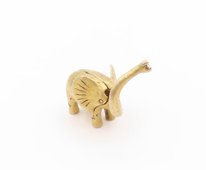 925 Sterling Silver Vintage Pendant Gold Plated Designer CZ Elephant  PT24088