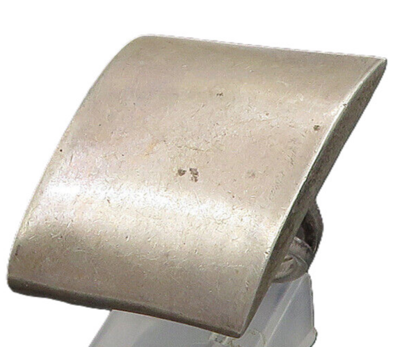 925 Sterling Silver  Vintage Smooth Hollow Square Band Ring Sz 7  RG23412