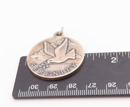 925 Sterling Silver Vintage Pendant JAMES AVERY Pigeon Of Peace Coin  PT24550