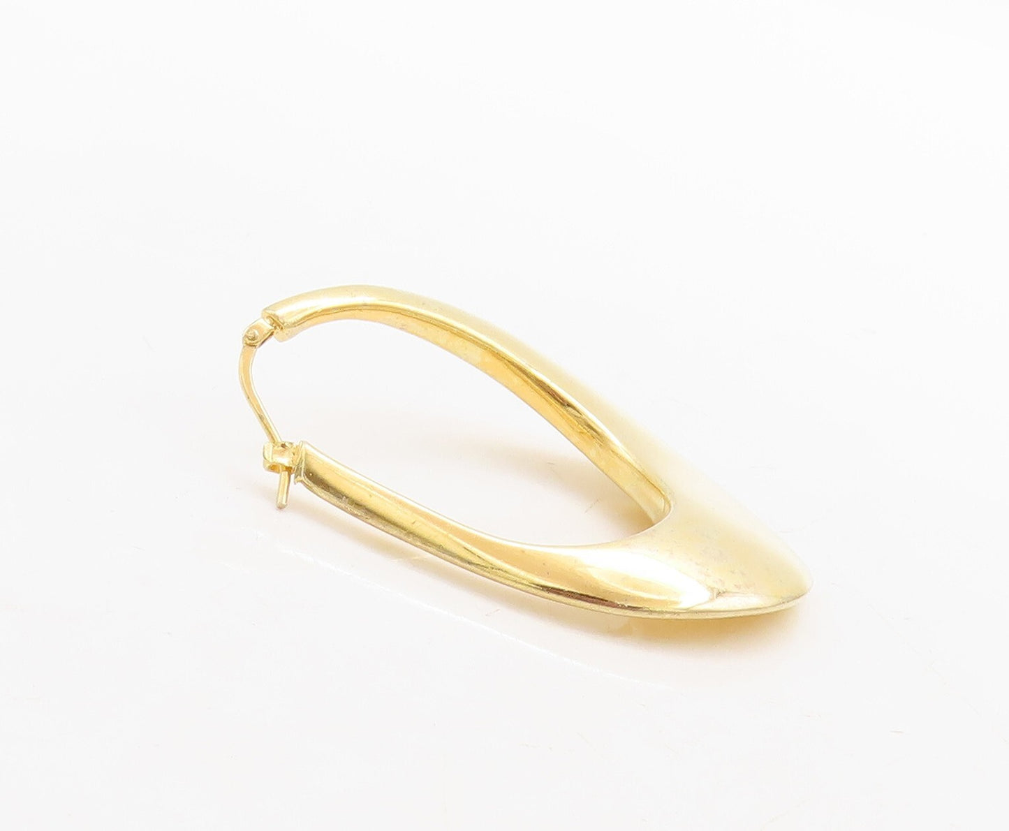 925 Sterling Silver Vintage Earrings Gold Plated Large Designer Hoops  EG13270