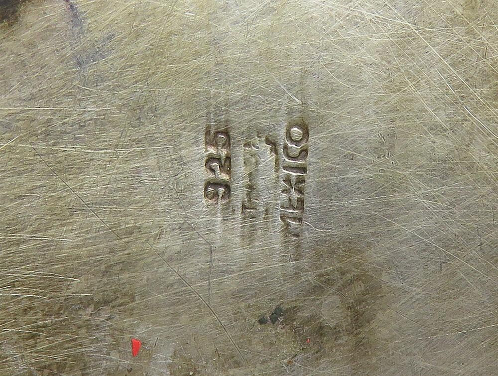 MEXICO 925 Sterling Silver  Vintage Modernist Wide Cuff Bracelet  BT9372