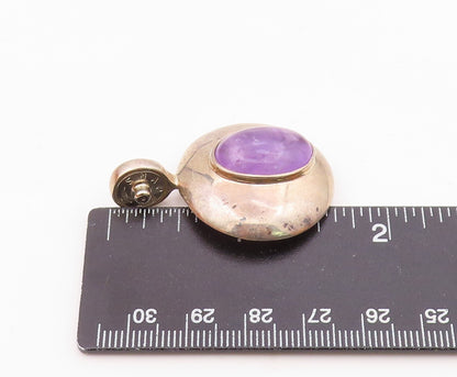 ESPO SIG 925 Sterling Silver  Vintage Cabochon Cut Amethyst Pendant  PT18155