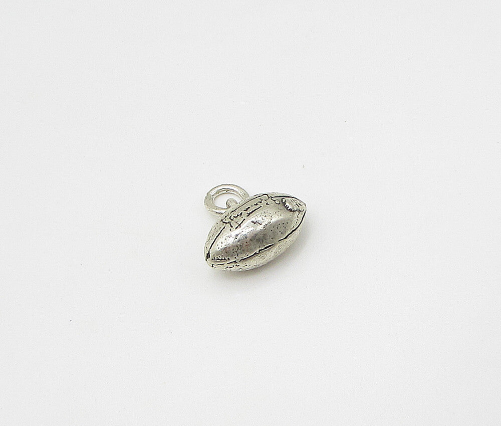 925 Sterling Silver  Vintage Football Charm Pendant  PT1826