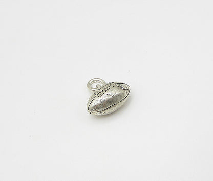 925 Sterling Silver  Vintage Football Charm Pendant  PT1826