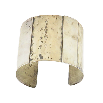 HERMAN SMITH NAVAJO 925 Silver  Vintage Shiny Minimalist Cuff Bracelet  BT7534