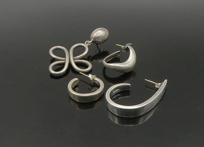 DESIGNER 925 Silver & 14K GOLD  Vintage Shiny Lot Single Earrings  EG11334