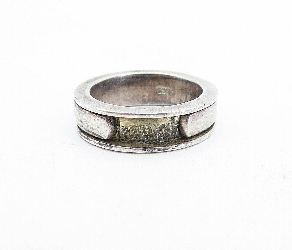 925 Sterling Silver  Vintage Live Laugh Love Etched Band Ring Sz 6.5  RG6004