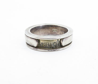 925 Sterling Silver  Vintage Live Laugh Love Etched Band Ring Sz 6.5  RG6004
