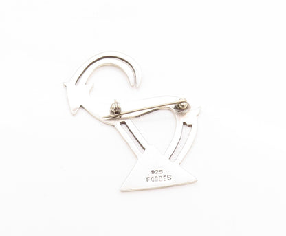 925 Sterling Silver Vintage Brooch FORBES Marine Creature With An Anchor BP11606