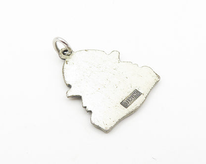925 Sterling Silver  Vintage Oxidized Boy Scouts Of America Pendant  PT8174