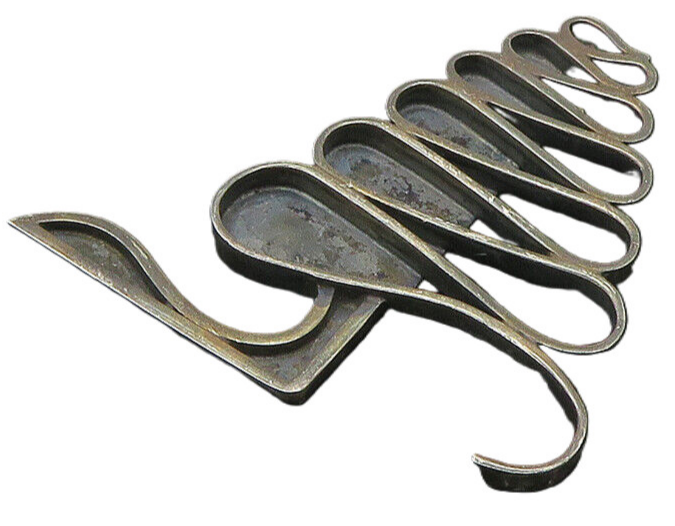 925 Sterling Silver  Vintage Modernist Swirl Dark Tone Brooch Pin  BP8954