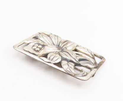925 Sterling Silver Vintage Brooch DANECRAFT Daffodil Floral Frame Pin  BP11954