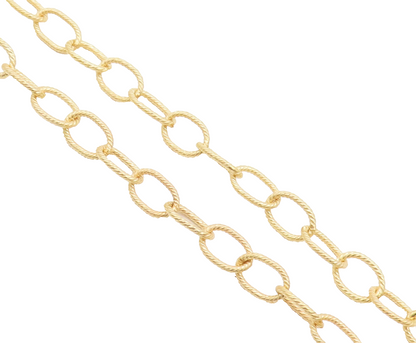 925 Sterling Silver  Vintage Gold Plated Twisted Rope Ring Necklace  NE4073