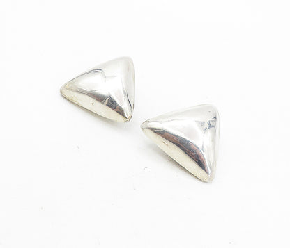 925 Sterling Silver  Vintage Minimalist Triangle Non Pierce Earrings  EG4219