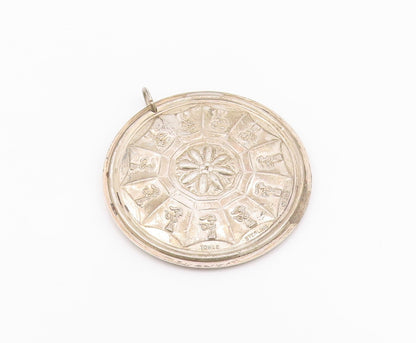 925 Sterling Silver Vintage Pendant TOWLE Eleven Pipers Piping Carved  PT24251
