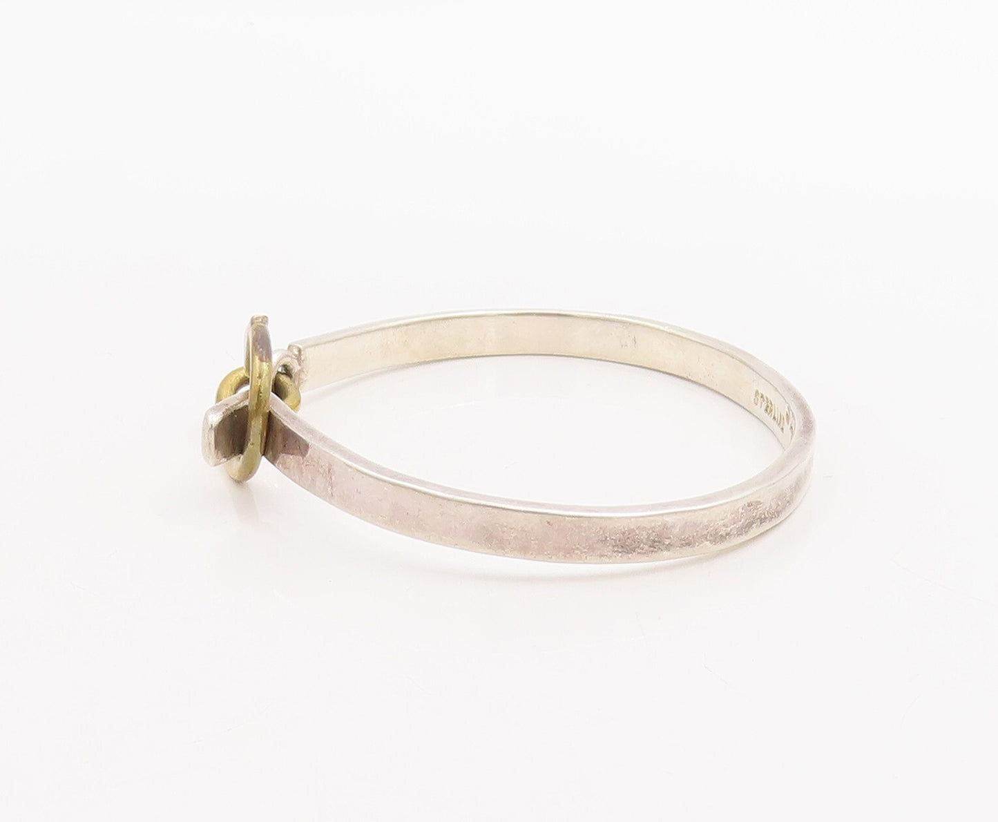 925 Sterling Silver Vintage Bracelet Solid Anchor Hook Lock  BT10680